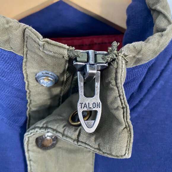 Vintage Polo Ralph Lauren Blue Henley Nautical Sweatshirt - Picture 3 of 10